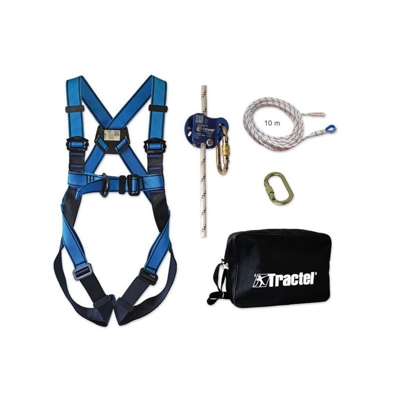 Kit antichute travaux en hauteur standard manuelle dorsal et sternal 2 points kit antichute travaux en hauteur 1 kit(s) - tractel