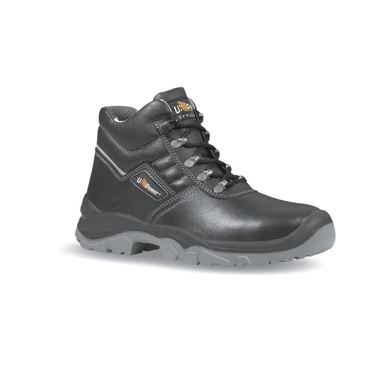 Chaussures de sécurité hautes reptile chaussures de sécurité hautes reptile noir t40 cuir 40 haut acier e - absorption de choc au talon, fo - résistan