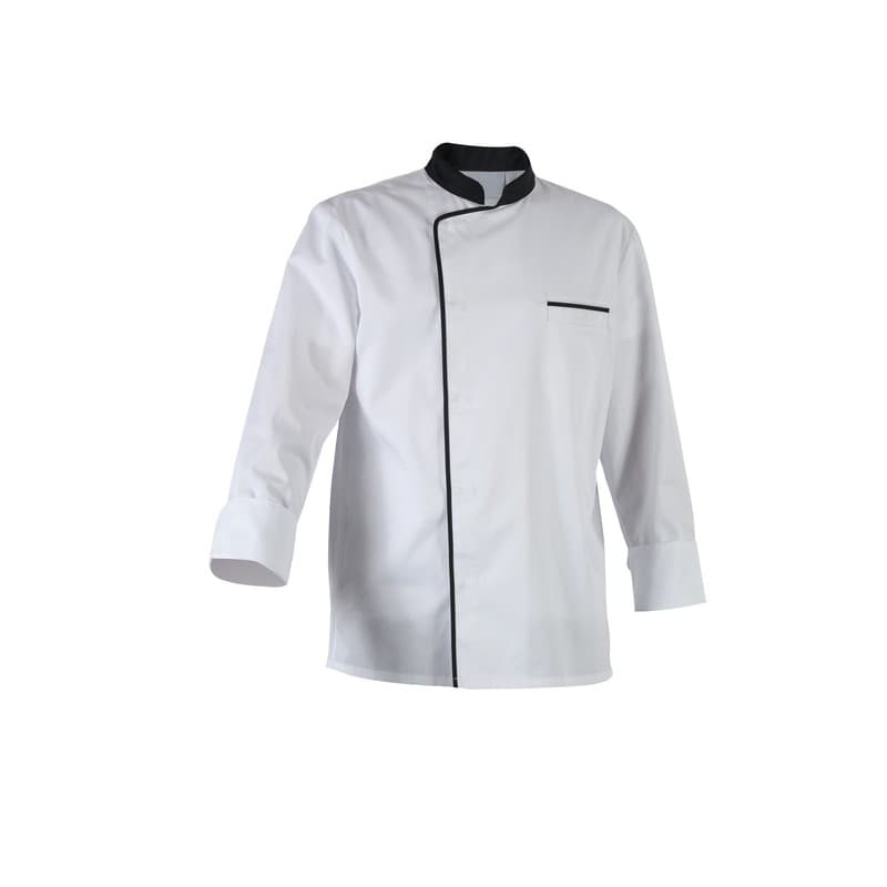 Vestes mixtes energy veste energy manches longues blanc liseré noir t00 200 - 300 g entre 1 et 3 veste polyester / coton 1 pièce(s) blanc, noir - robu