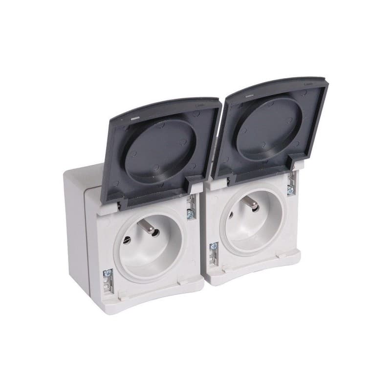 Appareillage étanche en saillie perle 1 pièce(s) bouton poussoir étanche perle ip54 - debflex