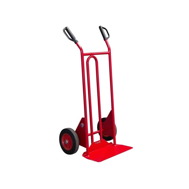 Diables acier 250 kg à bavette fixe diables 250 kg à bavette fixe roues caoutchouc 490 mm 250 kg 180 mm 1 pièce(s) universel acier fixe caoutchouc - f