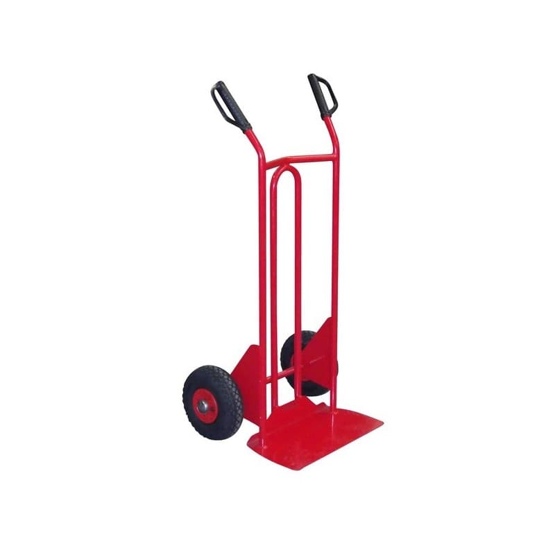 Diables acier 250 kg à bavette fixe diables 250 kg à bavette fixe roues pneumatiques 490 mm 250 kg 180 mm 1 pièce(s) universel acier fixe pneumatique