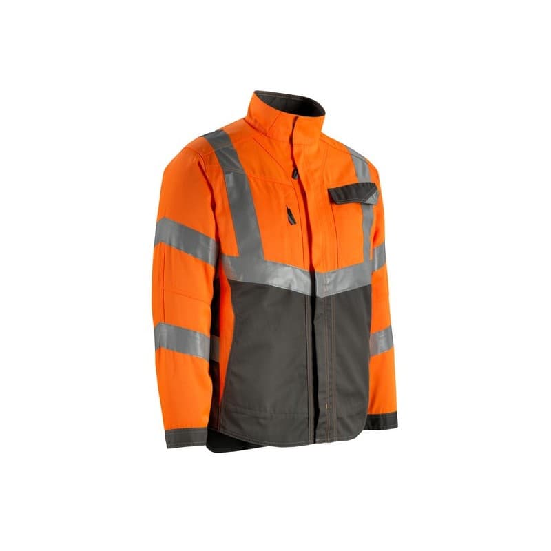 Vestes oxford 200 - 300 g entre 4 et 6 2xl veste polyester / coton veste oxford hv classe 2 orange fluo / marine foncé t2xl 1 pièce(s) classe 2 bleu,