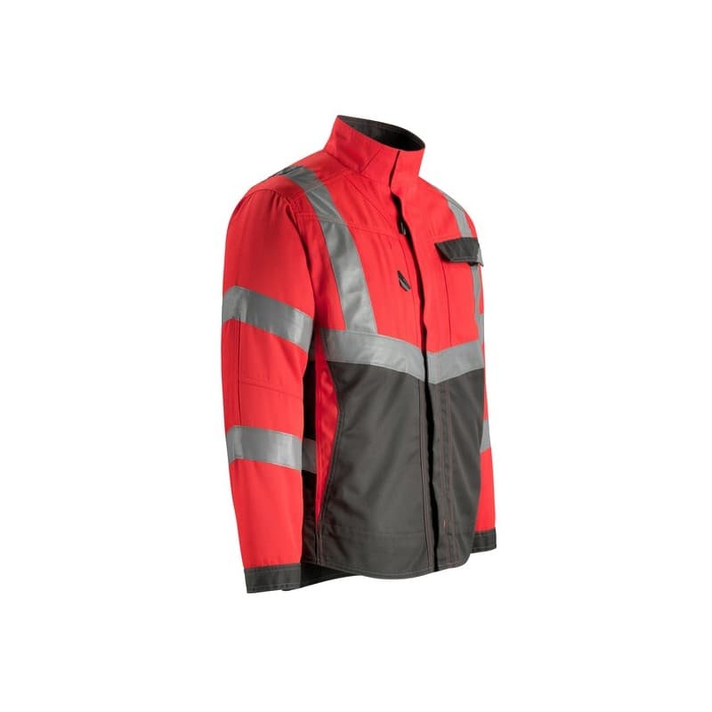 Vestes oxford 200 - 300 g entre 4 et 6 veste polyester / coton 4xl veste oxford hv classe 2 rouge fluo / anthracite foncé t4xl 1 pièce(s) gris, rouge