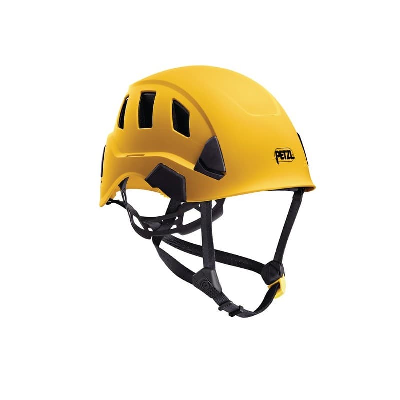 Casque strato® vent jaune oui crémaillère tu 1 pièce(s) abs, polycarbonate, polyéthylène casque standard casque strato® vent - jaune - petzl distribut