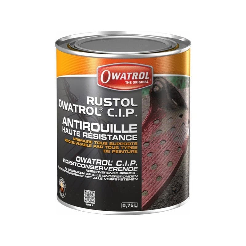 Primaire "conditions extrêmes" rustol cip supports neufs ou sains 48 heure(s) white spirit 15 m²/l brosse/rouleau, pistolet sans air 1 alkyde-uréthane