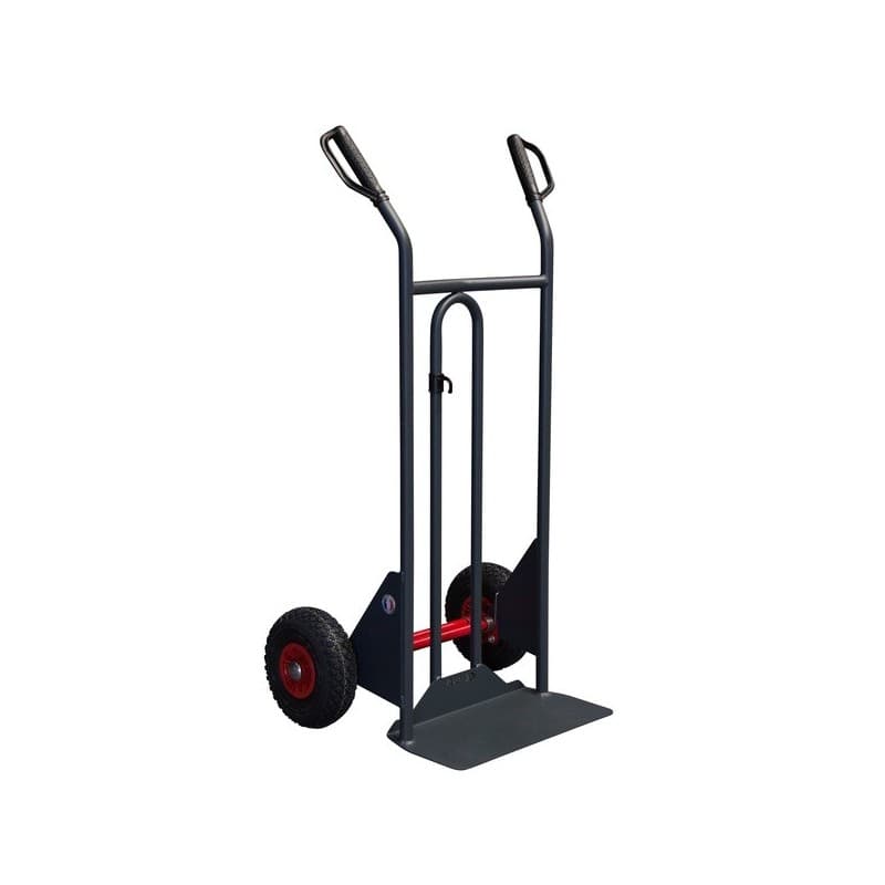 Diable acier dba 350 kg à bavette fixe roues pneumatiques 350 kg 490 mm 180 mm diable acier dba 350 kg à bavette fixe roues pneumatiques 1 pièce(s) un