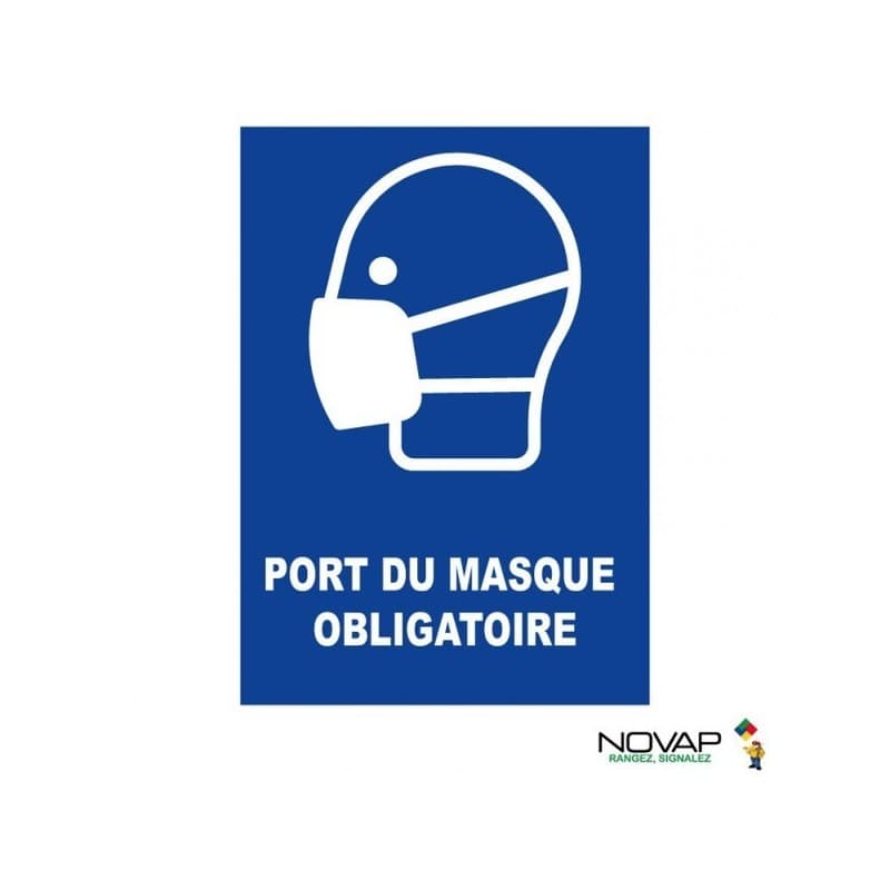 Adhésif "masque obligatoire" adhésif "masque obligatoire" 1 pièce(s) - novap