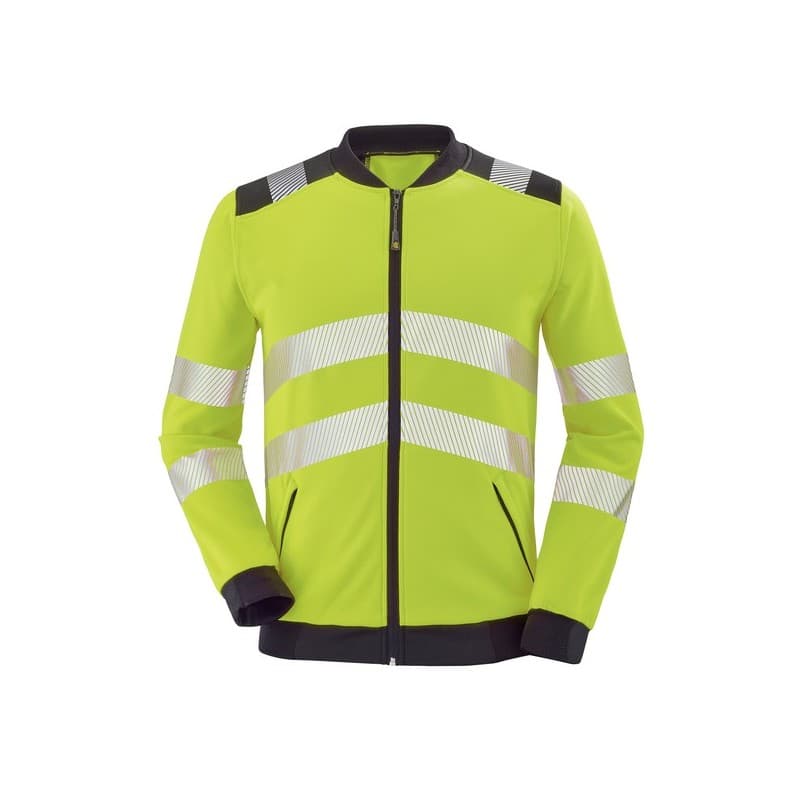Sweat zippé vallouise 200 - 300 g l entre 1 et 3 polyester jaune veste sweat zippé vallouise hv jaune tl 1 pièce(s) classe 2, classe 3 - cepovett