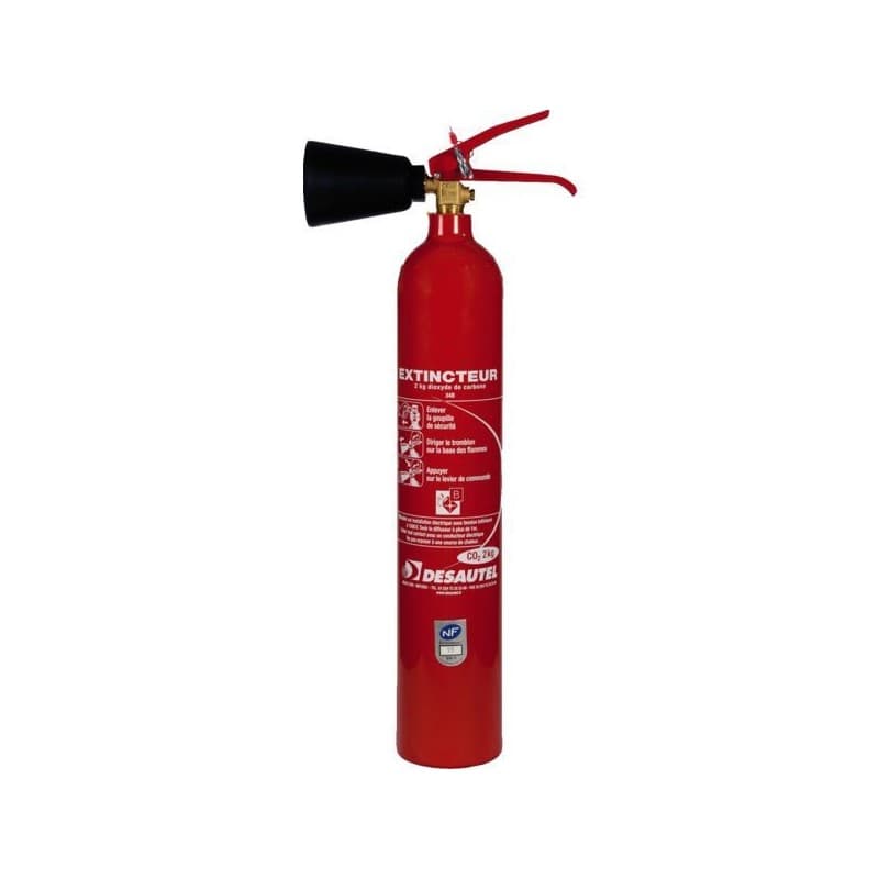 Extincteurs co2 extincteur co2 avec support 2 kg 1 pièce(s) classe b co² - desautel