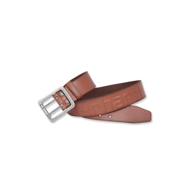 Ceintures cuir logo 100 - 200 g 50 marron cuir ceinture 0 1 pièce(s) ceinture cuir logo marron t50 - carhartt