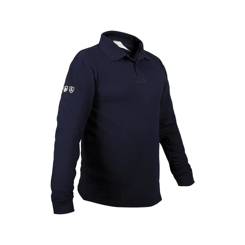 Polo marine multirisques 200 - 300 g noir coton polo 0 1 pièce(s) polo manches longues marine multirisques t3xl - concept - tricots