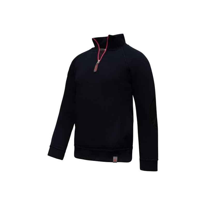 Sweat col zippé femme meribel l pull noir 300 - 400 g coton / polyester 0 1 pièce(s) sweat col zippé femme meribel marine tl - concept - tricots