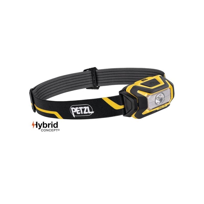 Lampe frontale aria1 noir/jaune 350 1 pièce(s) lampe frontale aria1 noir/jaune à piles - petzl distribution