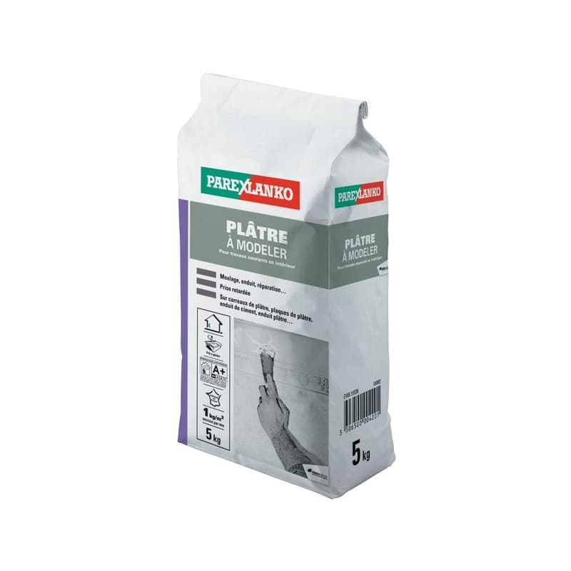Plâtre à modeler pour usage intérieur 1 sac(s) de 5 kilogramme(s) plâtre à modeler pour usage intérieur - sika france sas - parexlanko