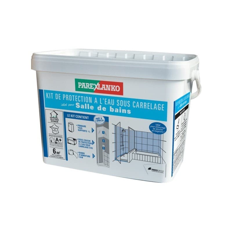 Kit d'étanchéité sous carrelage pour 6 m² 1 kit(s) de 3 pièce(s) kit d'étanchéité sous carrelage pour 6 m² - sika france sas - parexlanko
