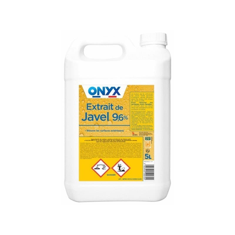 Extrait de javel 9,6% extrait de javel 9,6% 1 bidon(s) de 5 litre(s) 5 litre(s) extrait de javel - onyx