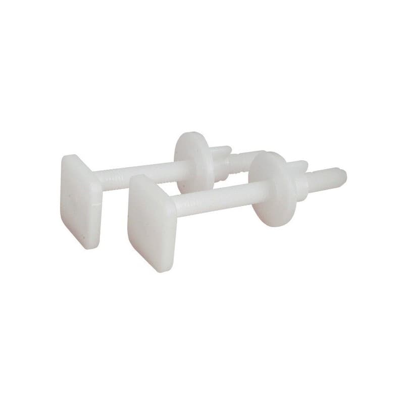 Fixations d'abattant de wc fixation d'abattant wc avec 2 vis et 2 écrous plastique 1 sachet(s) de 2 pièce(s) - somatherm for you