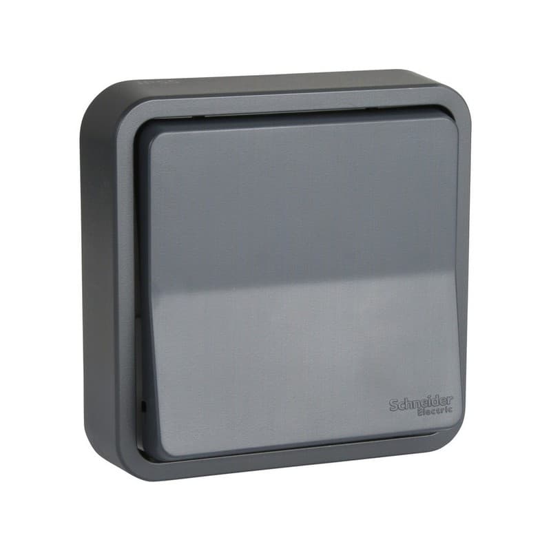Interrupteur étanche à encastrer mureva interrupteur va-et-vient encastré mureva gris gris 1 pièce(s) à encastrer monobloc va-et-vient 1 - schneider
