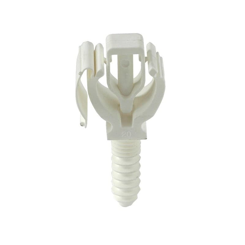 Clips de fixation avec cheville collier simple blanc apparent multicouches ø 20 1 sachet(s) de 10 pièce(s) - somatherm for you