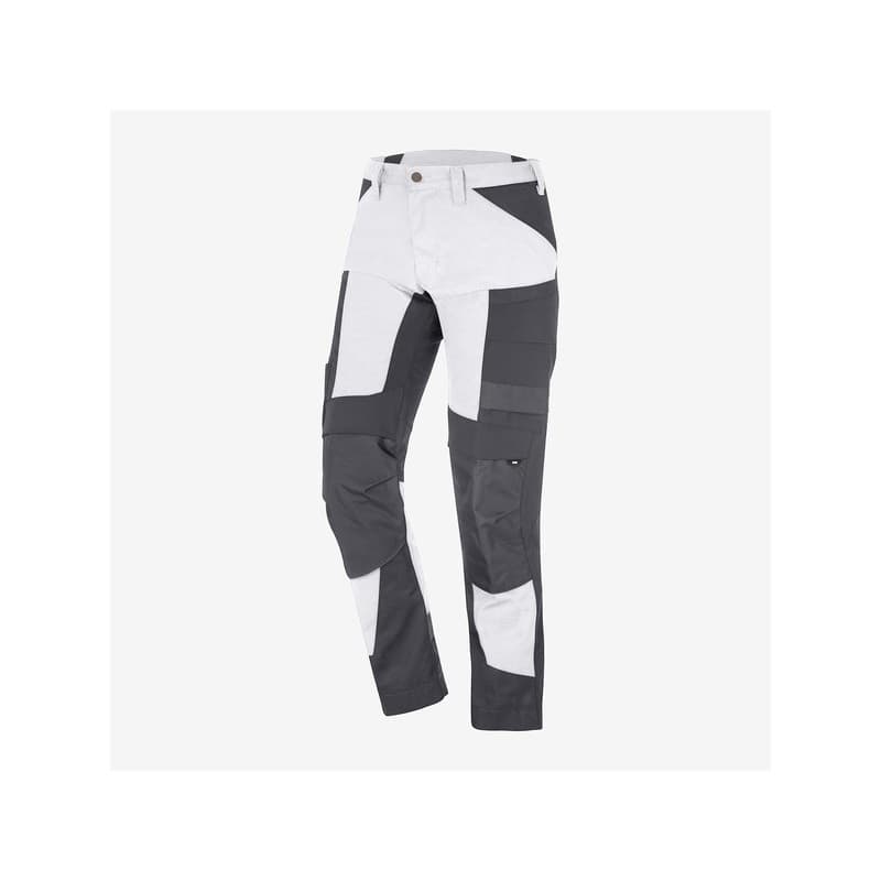 Pantalon stretch leo 38 300 - 400 g 7 et plus pantalon 1 pièce(s) pantalon leo élastique blanc/gris t38 polyamide, polyuréthane, polyester / coton, co