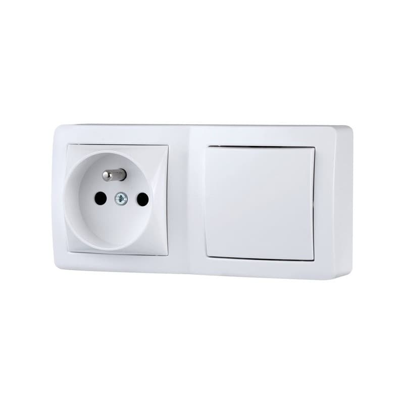 Va-et-vient + prise 2p+t alrea blanc polaire va-et-vient + prise 2p+t alrea blanc polaire 1 pièce(s) - schneider