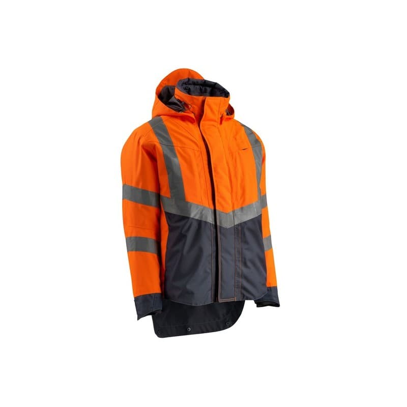 Vestes imperméables harlow 200 - 300 g entre 4 et 6 s polyester veste veste impér. harlow classe 3 orange fluo / marine foncé ts 1 pièce(s) classe 3 b