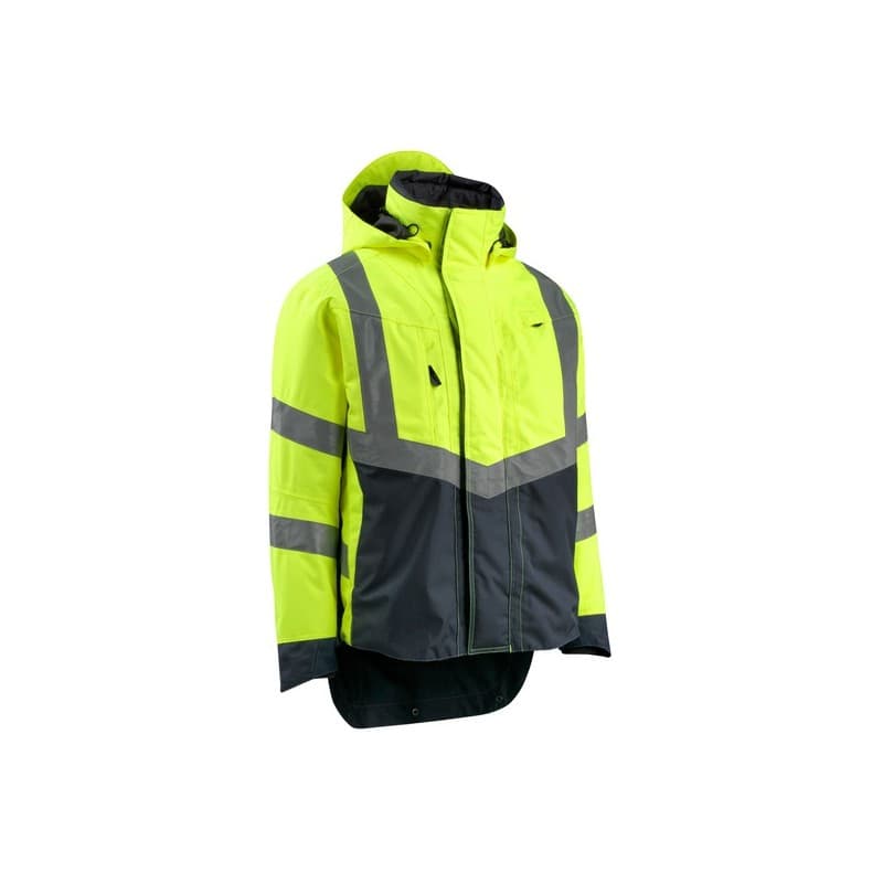 Vestes imperméables harlow 200 - 300 g entre 4 et 6 3xl polyester veste veste impér. harlow classe 3 jaune fluo / marine foncé t3xl 1 pièce(s) classe
