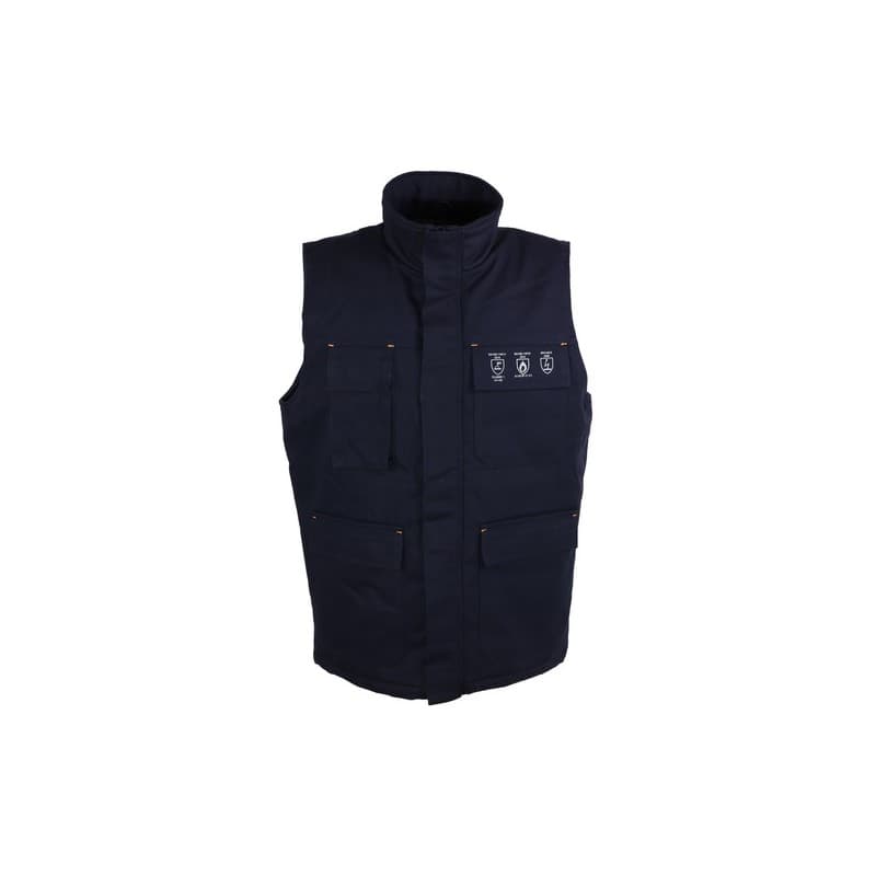 Gilet multirisques 200 - 300 g entre 4 et 6 noir coton / polyester polo 1 pièce(s) gilet multirisques tm - singer freres