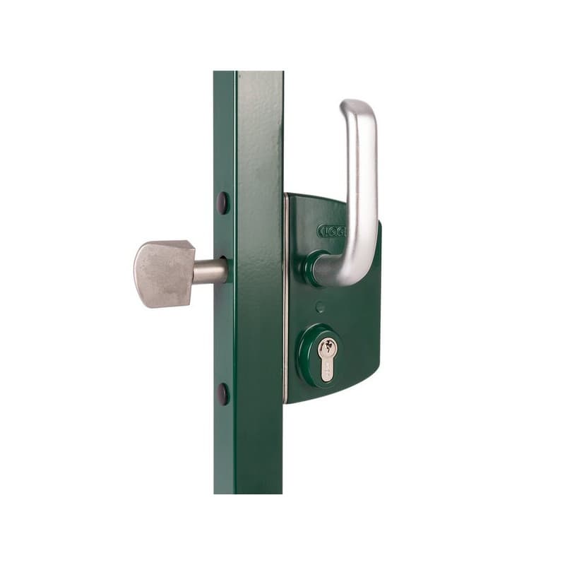 Serrures type industriel lskz u2 1 pièce(s) serrure lskz u2l pour profil carré de 80 mm - vert - locinox