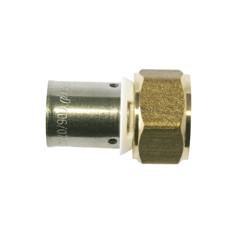 Raccords à sertir per écrous tournants raccord à sertir à écrou tournant per 16 - 15x21 1 pièce(s) 15/21 (1/2") per 61 mm - somatherm for you