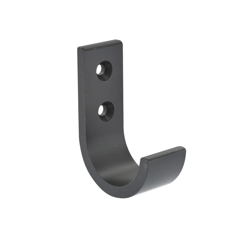 Croc patere alu noir h70 p50 rond 1 pièce(s) croc patere alu noir h70 p50 rond - interges.com