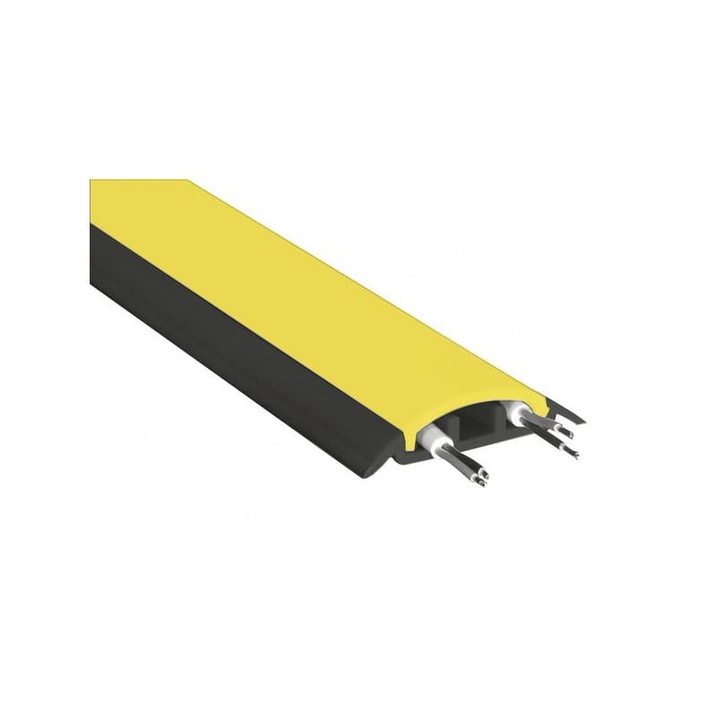 Passage de câbles 1 pièce(s) passage de câbles petites sections - noir / jaune (2500 x 210 x 40 mm) - wattelez