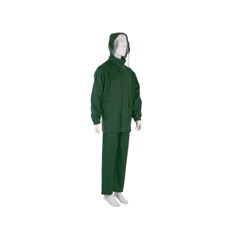 Ensemble de pluie windy pu/pvc ensemble de pluie windy vert t2xl vert 200 - 300 g 2xl entre 1 et 3 ensemble de pluie polyester, polyuréthane, pvc 1 pi