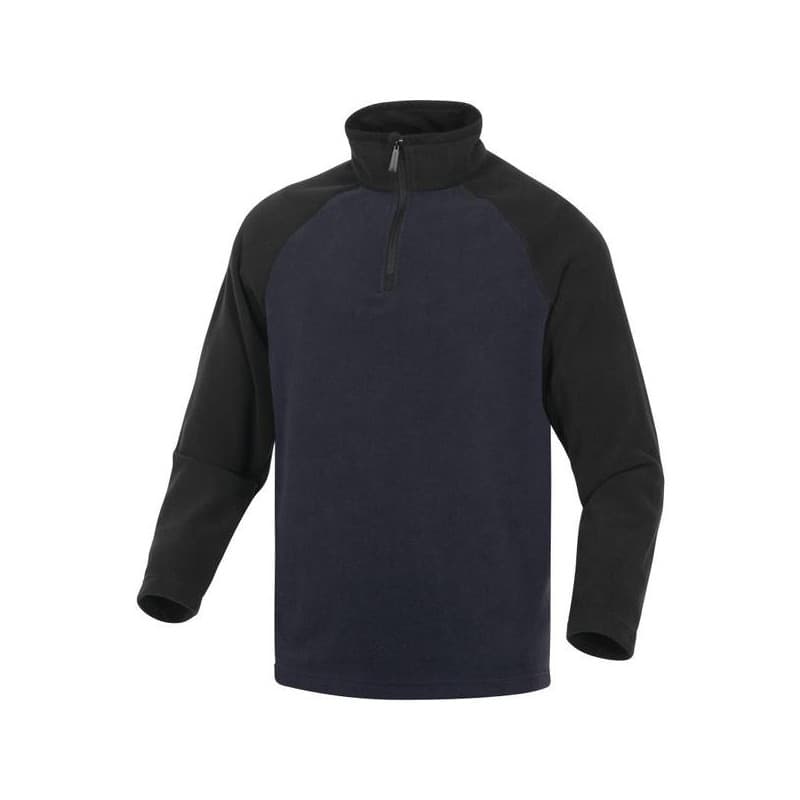 Polaire fine alma polyester, polaire pull 100 - 200 g bleu 0 1 pièce(s) polaire sous-pull alma marine/noir tl - delta plus