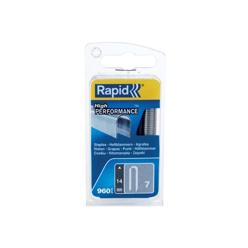 Agrafes-câbles n°7 / câble de 6 mm agrafes-câbles n°7 - 14 mm fil galvanisé 1 blister(s) de 960 pièce(s) galvanisé 14 mm 6.3 mm 1.3 mm - rapid