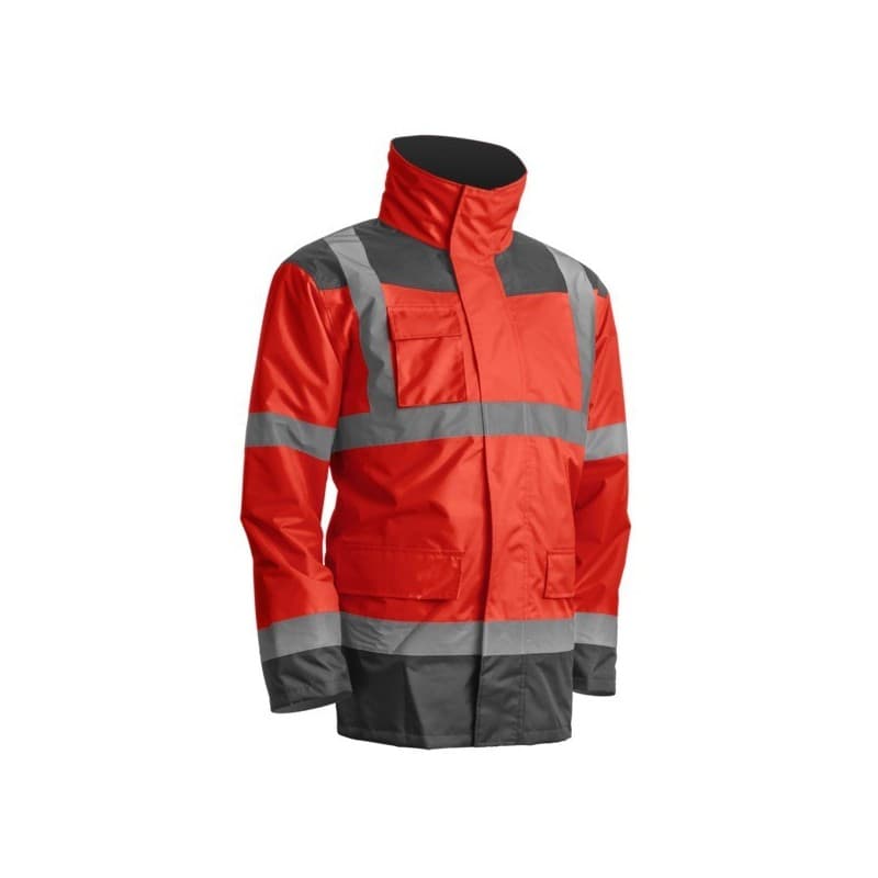 Parka 4 en 1 kanata polyester, polaire 200 - 300 g entre 4 et 6 s parka 1 pièce(s) parka 4 en 1 kanata rouge hv/marine ts classe 2, classe 3 bleu, rou