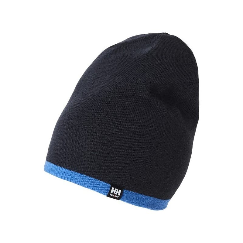Bonnet manchester réversible 100 - 200 g noir bonnet 0 1 pièce(s) polyamide / élasthanne , polyester recyclé bonnet beanie réversible marine/bleu - he