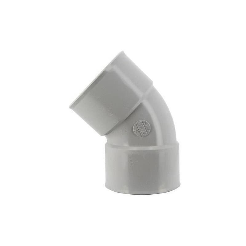 Coude pvc coude femelle-femelle 45° ø 80 mm gris 1 pièce(s) - nicoll