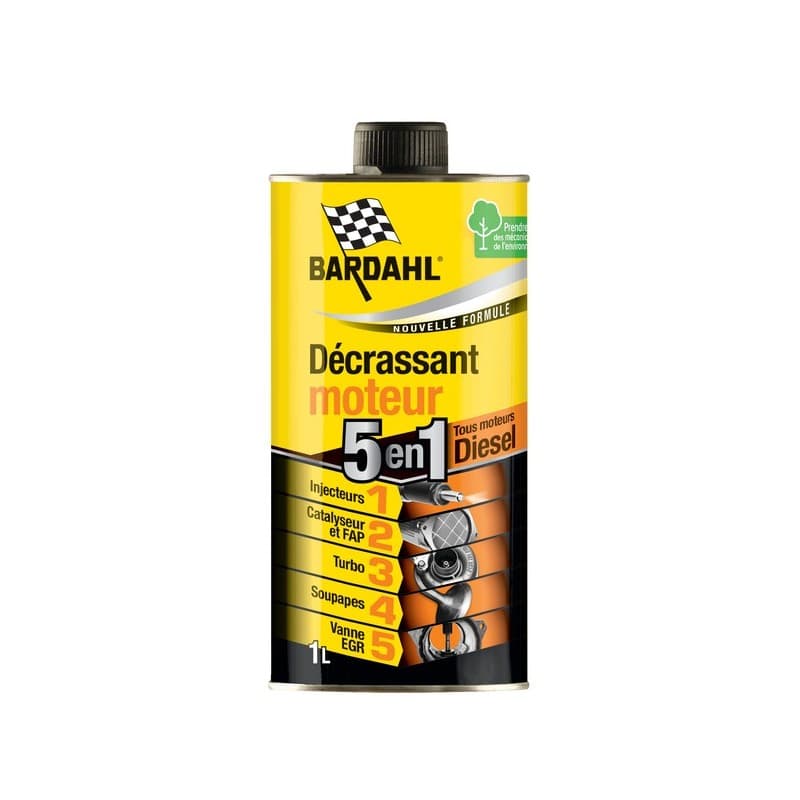 Décrassant moteur 5 en 1 diesel 1 flacon(s) de 1 litre(s) décrassant moteur 5 en 1 diesel - bardahl