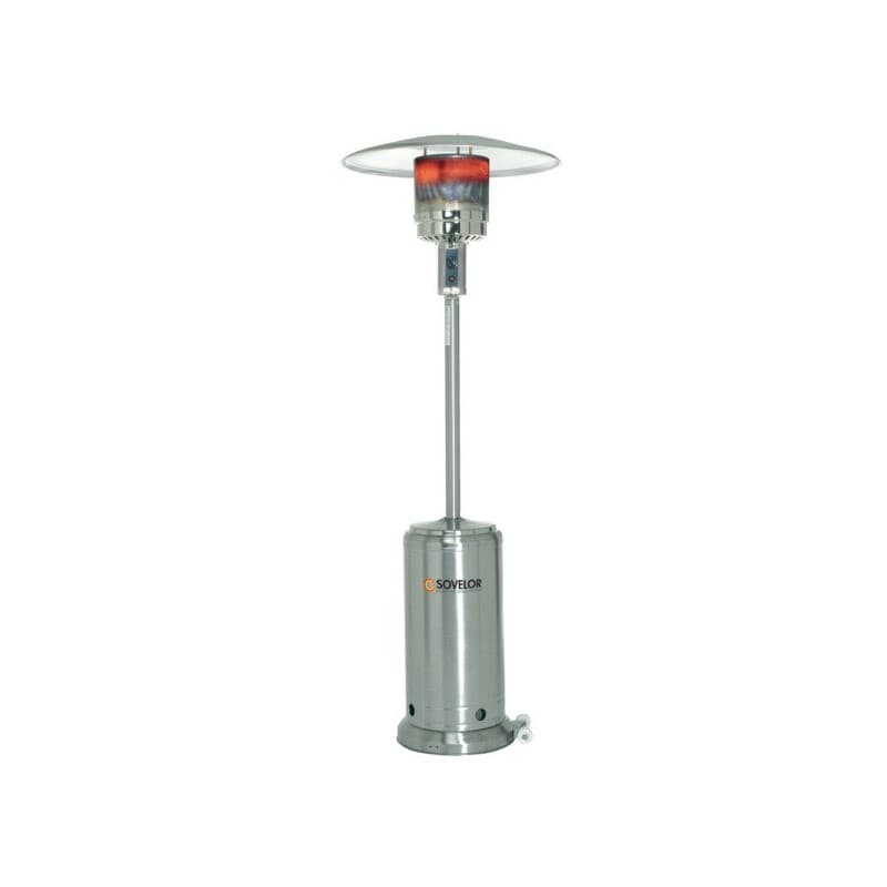 Parasol chauffant mobile brasilia propane 20.5 kg 500 mm 1 pièce(s) 20.5 14 kw parasol chauffant mobile brasilia - inox radiant 2240 mm - dantherm-sov