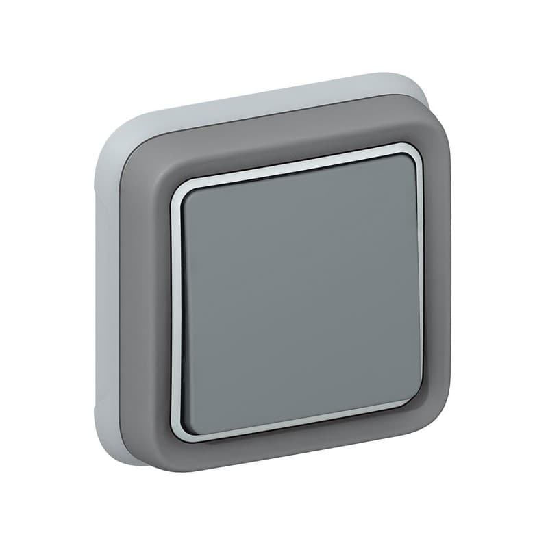 Interrupteur étanche en saillie plexo interrupteur plexo encastré complet 10 a 230 v gris 1 pièce(s) monobloc en saillie va-et-vient - legrand snc