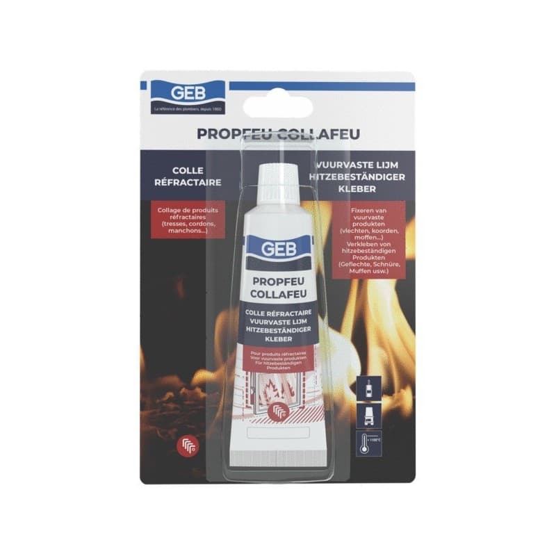 Mastic-colle réfractaire - collafeu colle mastic réfractaire collafeu non autre jaune béton/maçonnerie oui manuelle et pistolable 1 tube(s) de 50 mill