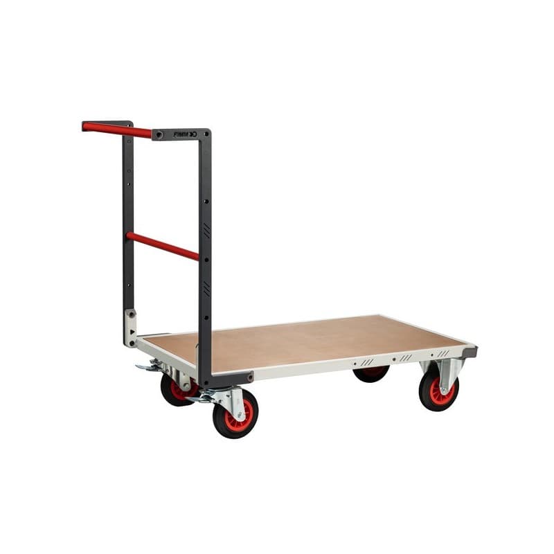 Chariot à dossier fixe flat-pack™ 400 kg 1 pack(s) chariot à dossier fixe 1000 x 595 mm (livré démonté) fixe 1000 mm caoutchouc acier, bois 980 mm 640