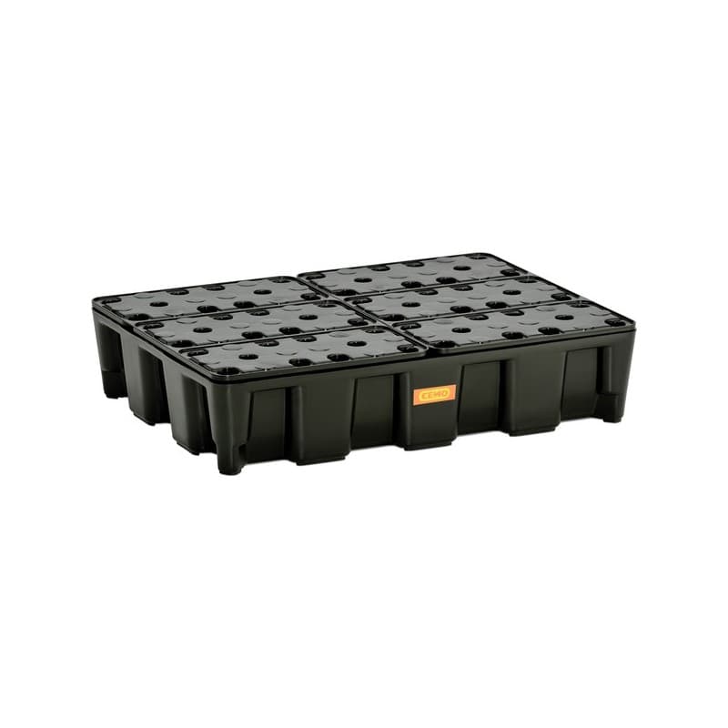 Bacs de rétention modulaires bac de rétention modulaire pe 60 l avec caillebotis pe 250 kg polyéthylène 1 pièce(s) 60 cm 60 litre(s) 80 cm avec 18 cm