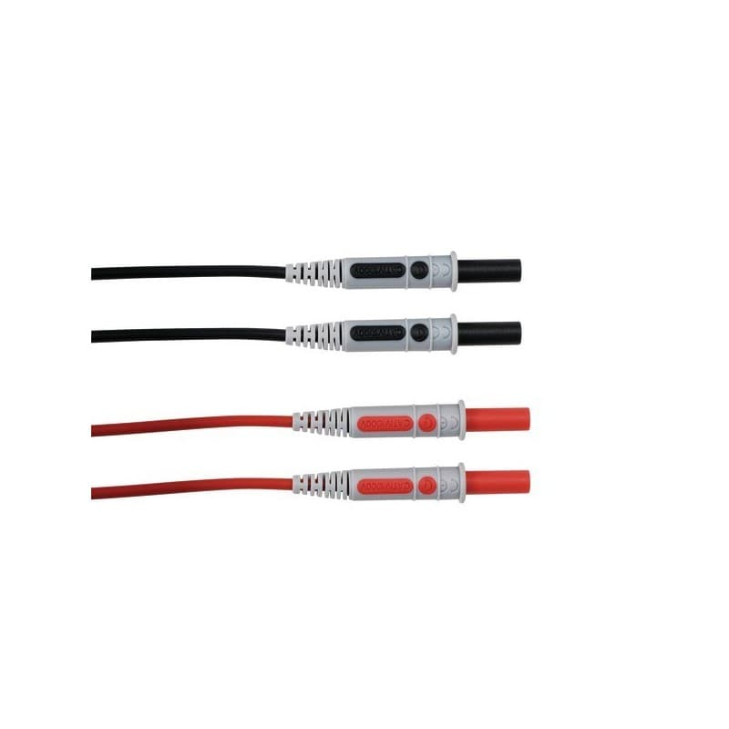 Cordon de mesure silicone rd/bk 1 jeu(x) de 2 pièce(s) cordon de mesure silicone rd/bk - chauvin arnoux