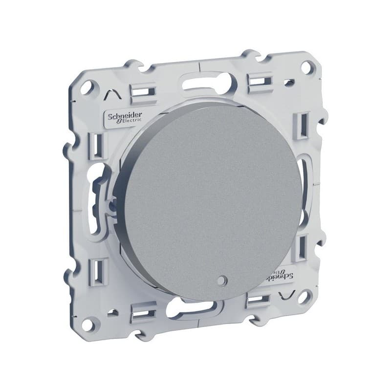 Interrupteur à encastrer odace 1 pièce(s) va-et-vient à voyant orange odace aluminium - schneider