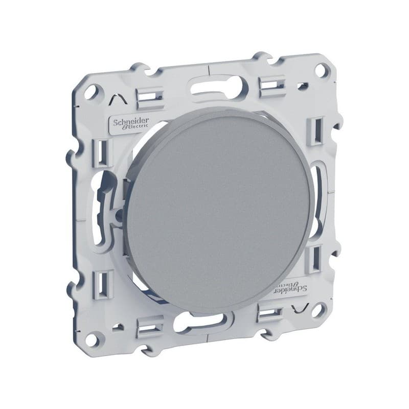 Interrupteur à encastrer odace obturateur odace aluminium 1 pièce(s) à encastrer composable obturateur - schneider