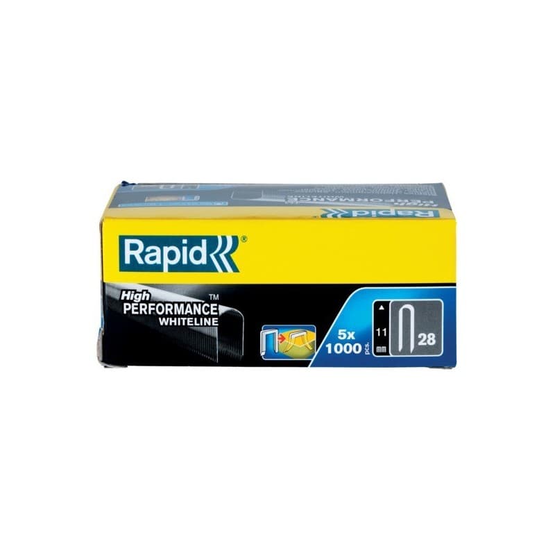 Agrafes-câbles n°28 / câble de 4.5 mm agrafes-câbles n°28 - 11 mm fil blanc 1 boîte(s) de 5000 pièce(s) 6.3 mm 1.3 mm 11 mm blanc - rapid