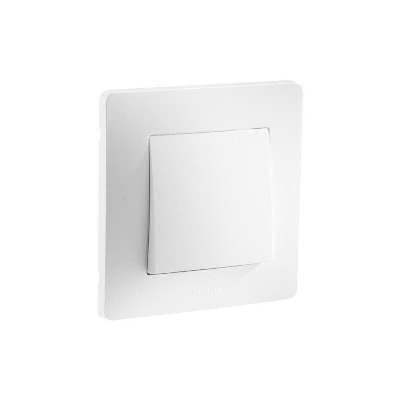 Interrupteur à encastrer caly 1 pièce(s) bouton poussoir caly blanc - debflex
